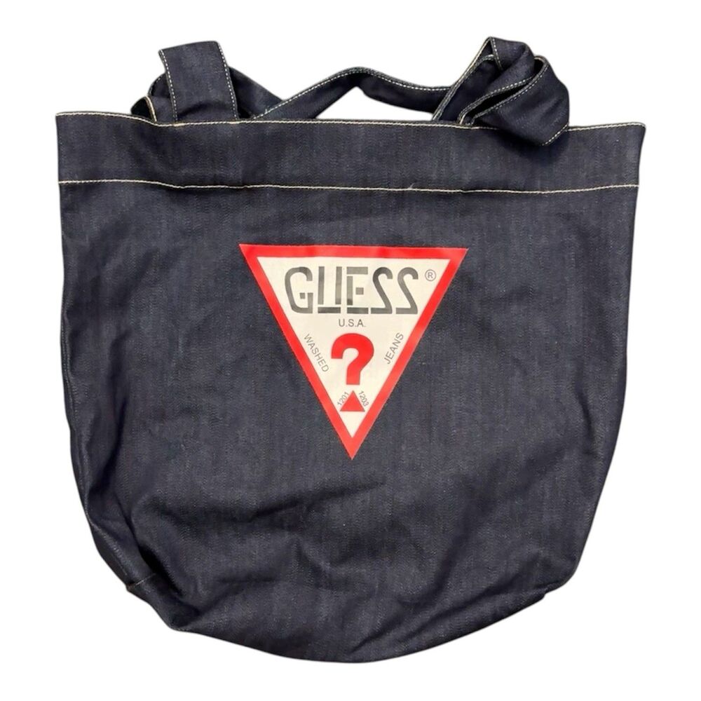 Guess Jeans Denim Dark Blue Shoulder/Tote Bag